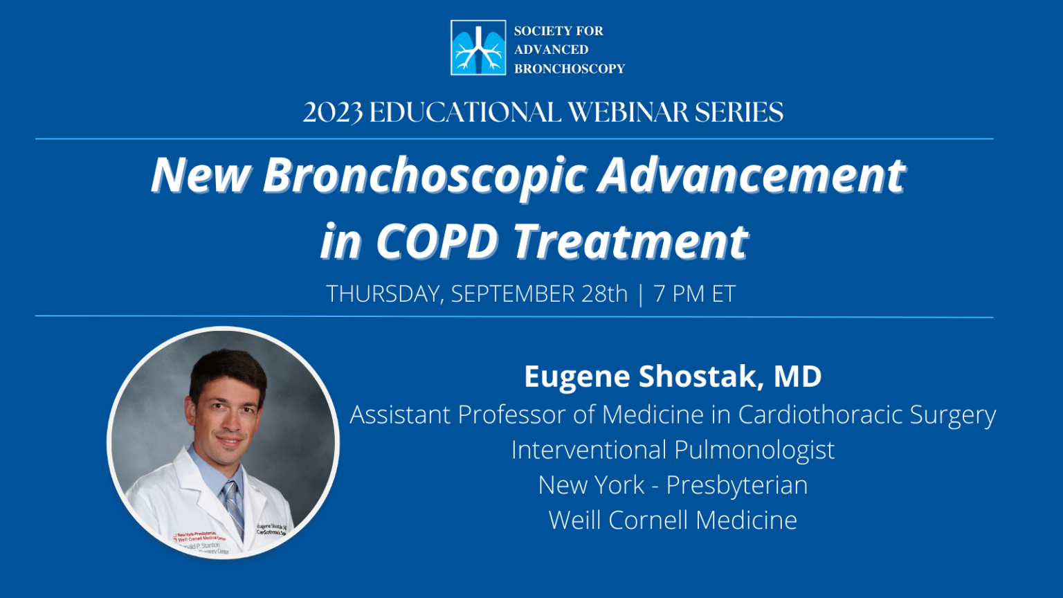 New Bronchoscopic Advancement In COPD Treatment – Society For Advanced ...